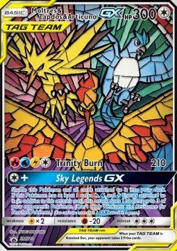 EK GRADED Moltres & Zapdos & Articuno GX (SM 210) [SM] #210 DE PGS 9,5